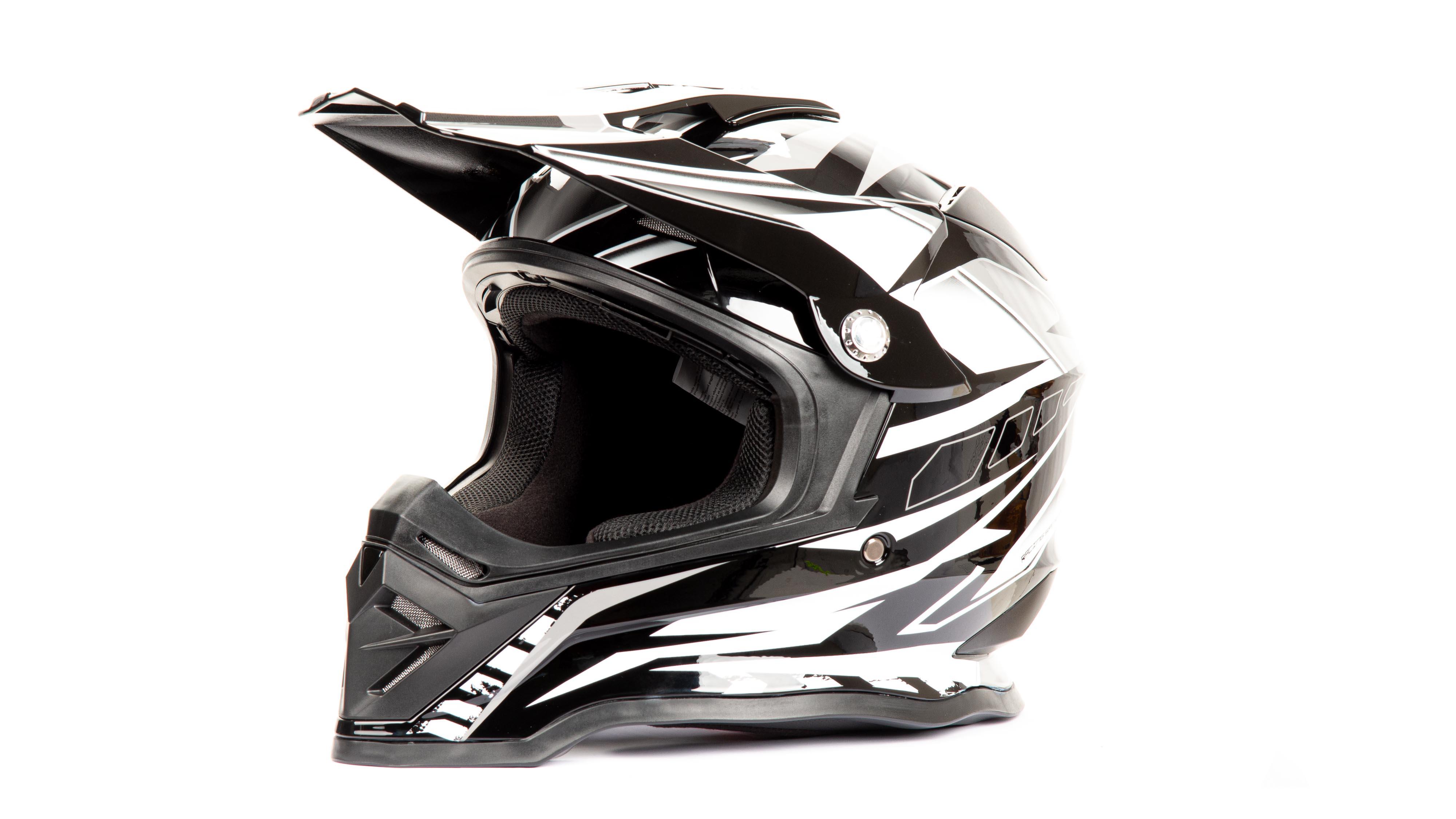 Шлем кроссовый HIZER B6197 black/red/white